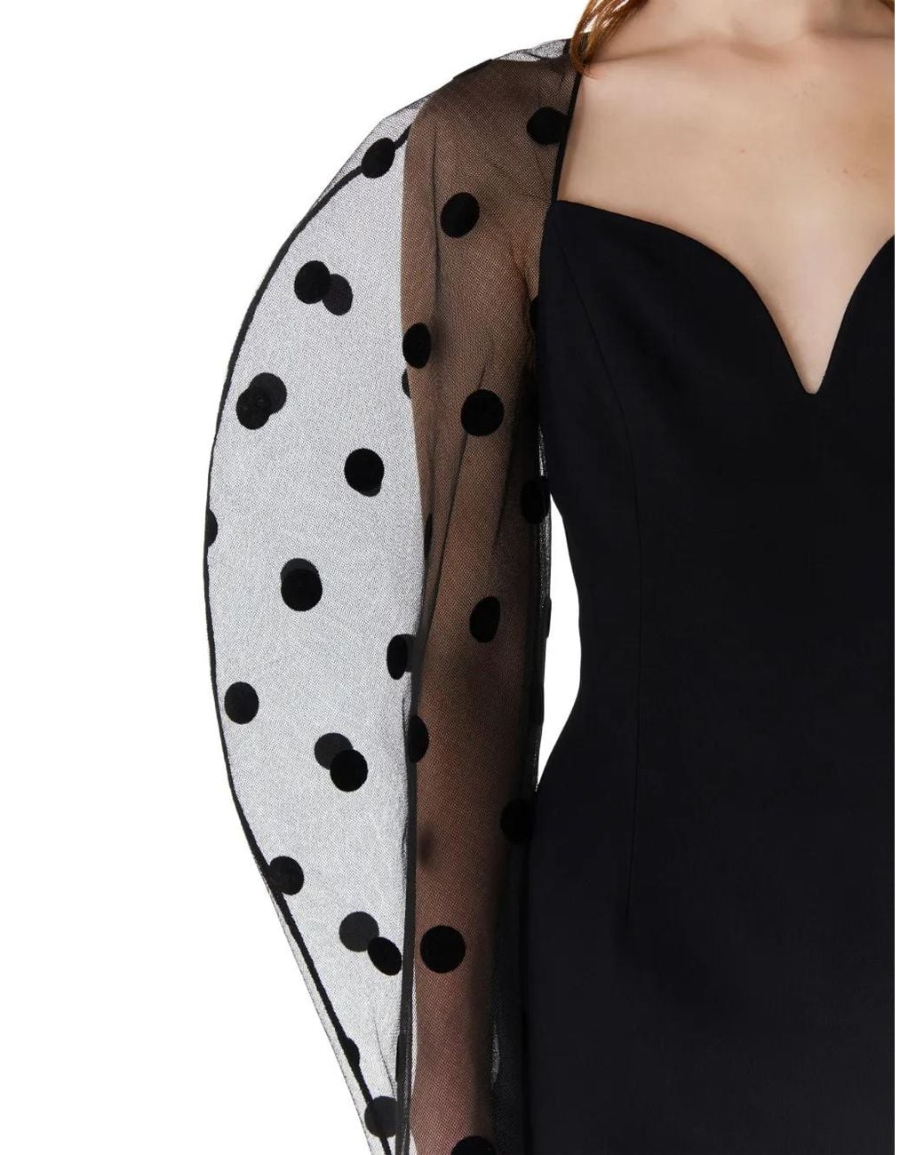 Nina Ricci Black Candy Long-Sleeve Tulle Minidress