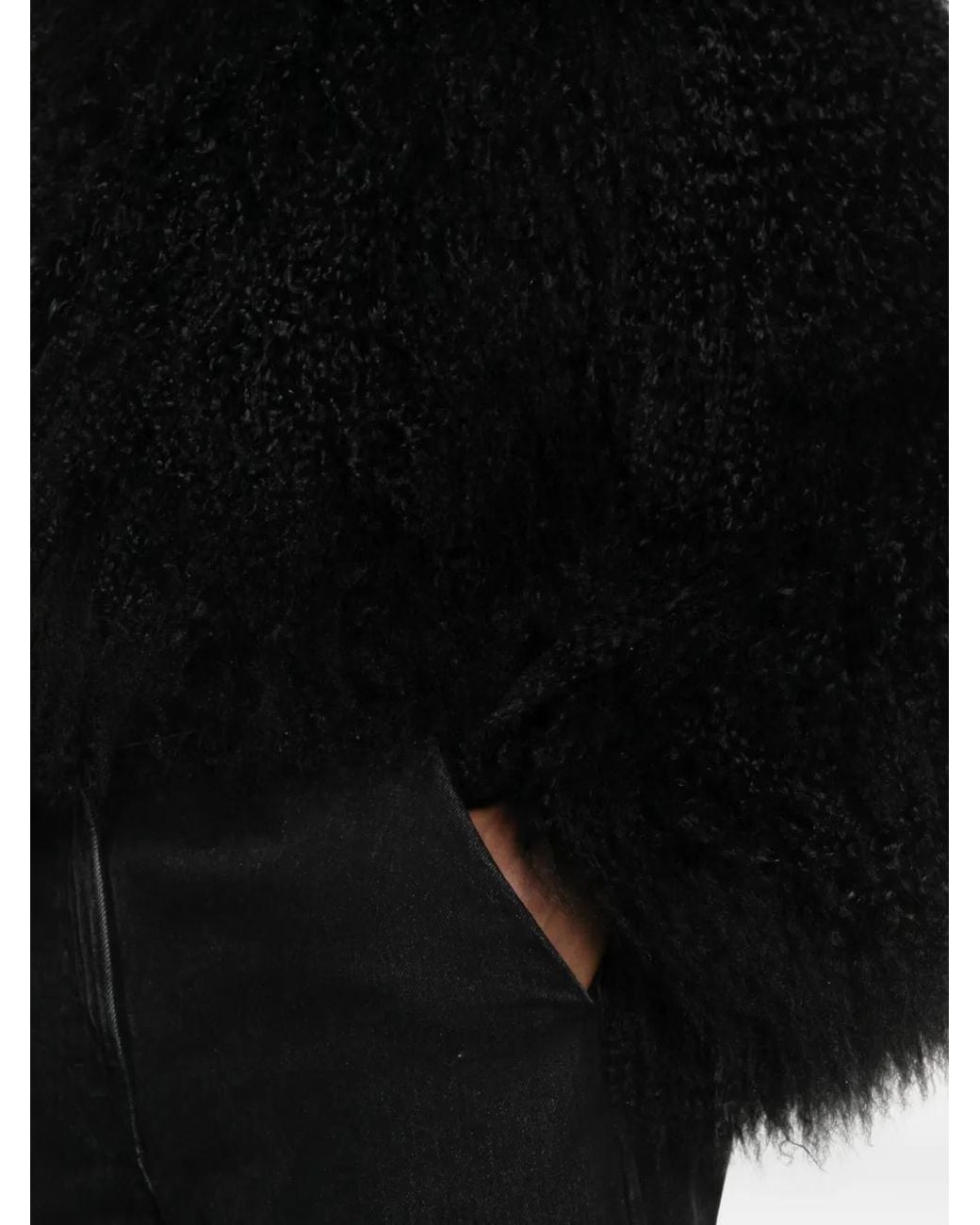 Numerootto Black Charlie Shearling Coat