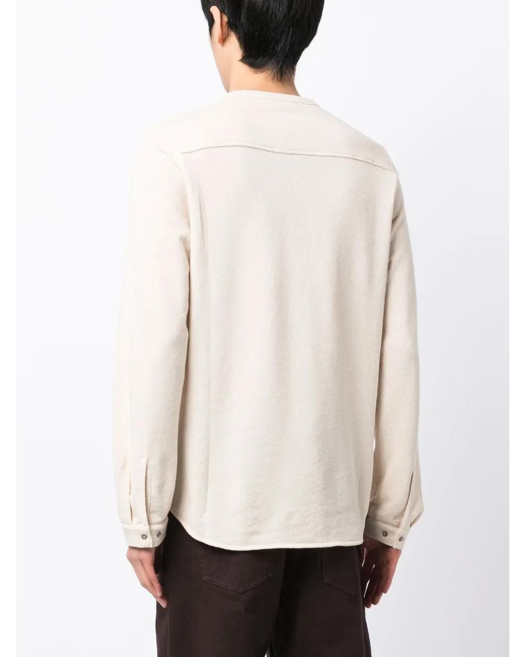 Holzweiler Natural Henley-Collar Button-Down Shirt for men