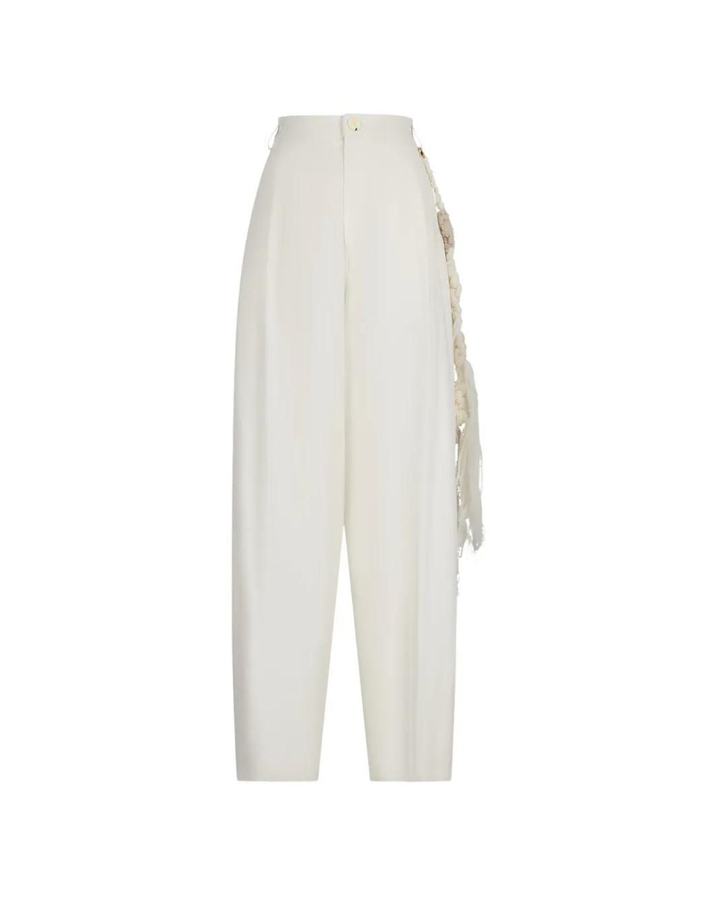 DARKPARK White Phebe Wide-Leg Trousers