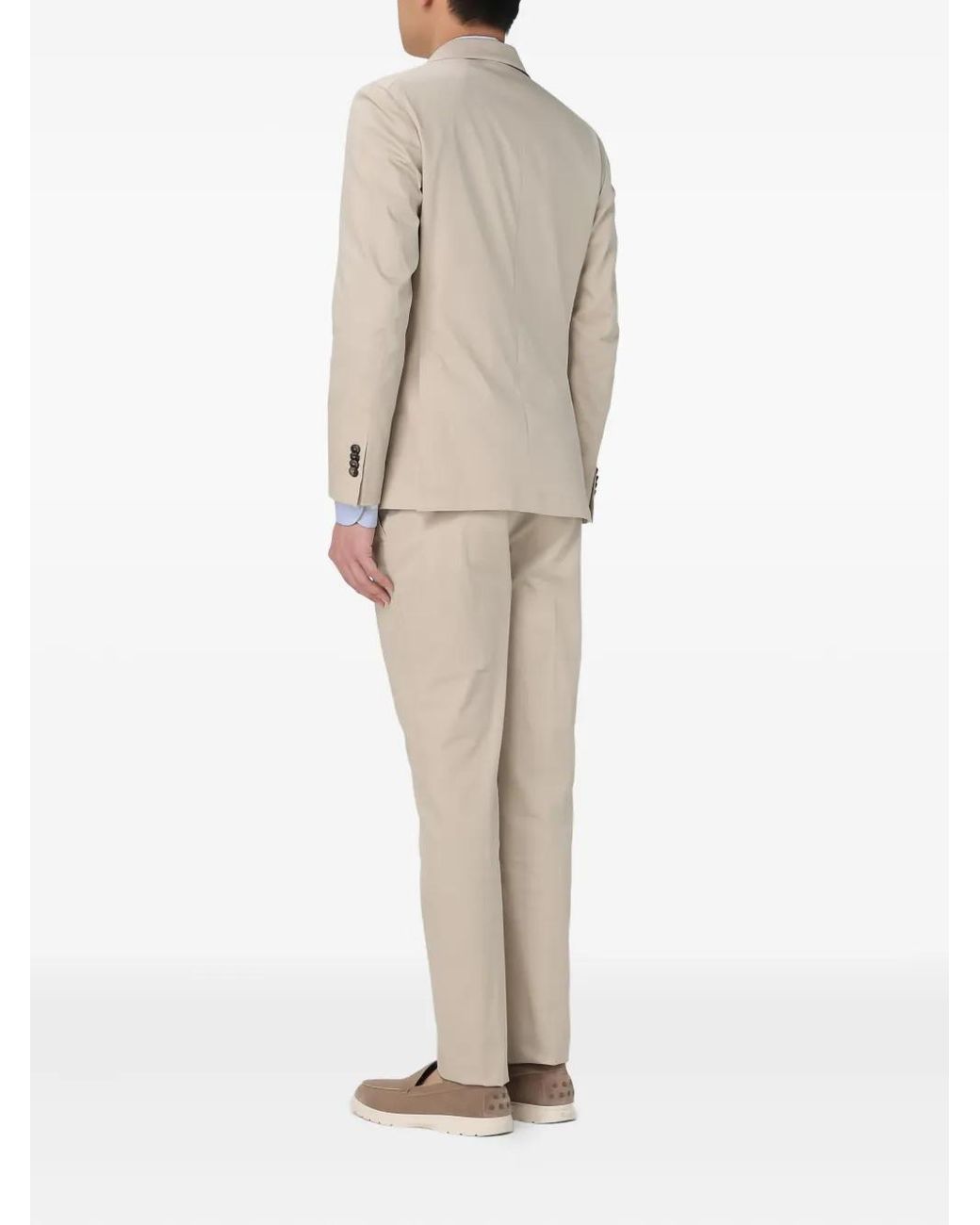 Manuel Ritz Natural Two-Button Patch-Pocket Blazer for men