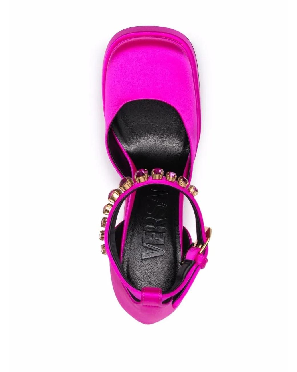 Versace Pink Medusa Aevitas Double Platform Pumps