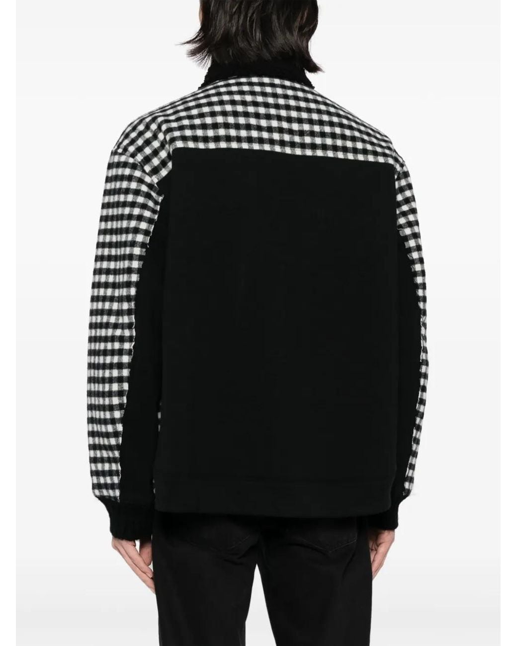 Undercover Black Gingham-Check Flannel Shirt Jacket for men