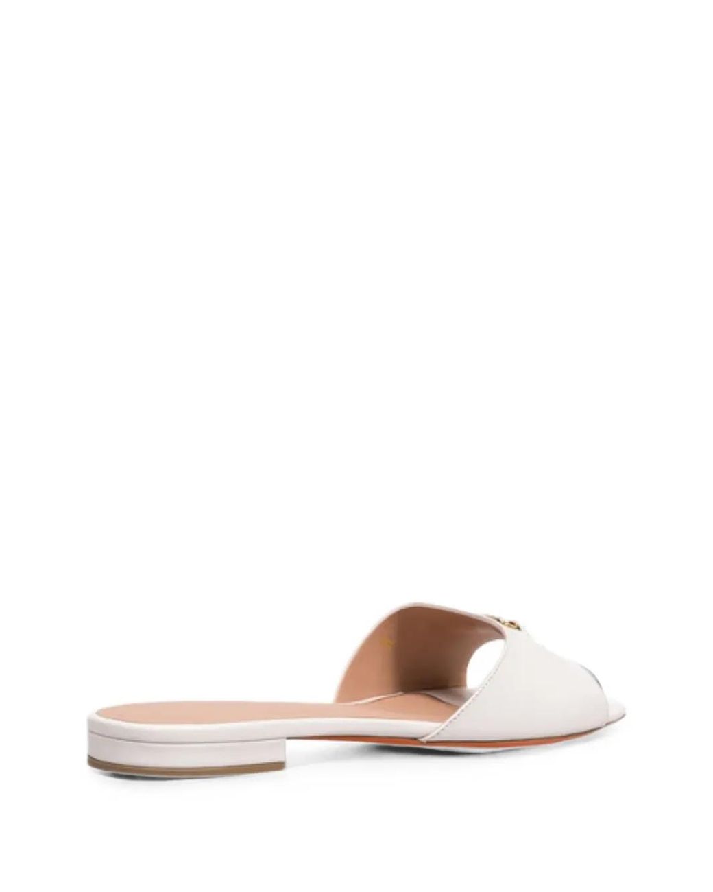 Santoni White Leather Sandals