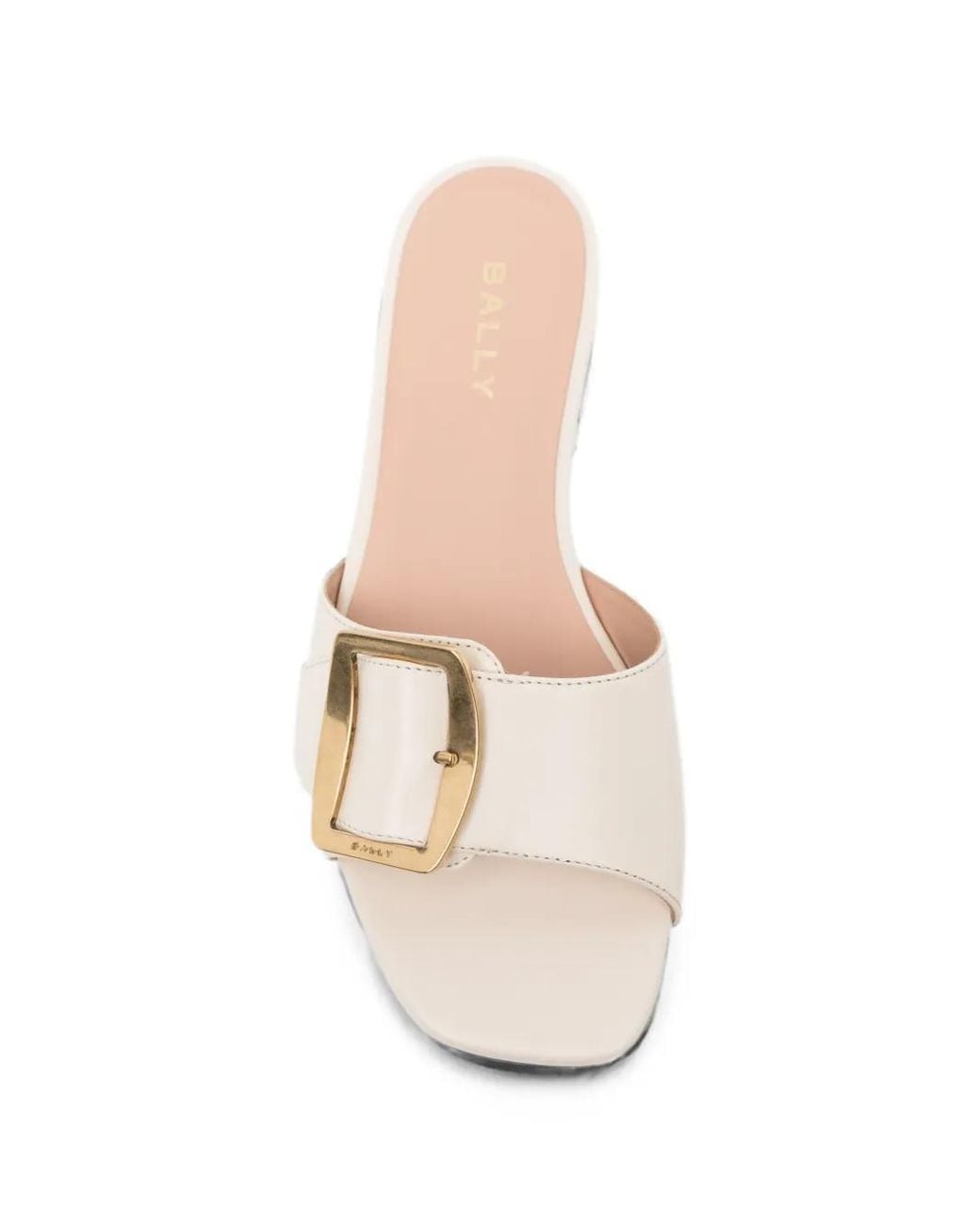Bally White Buckle-Detail Sandals