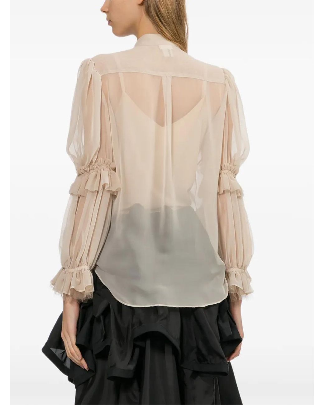 Noir Kei Ninomiya Natural Ruffled Blouse