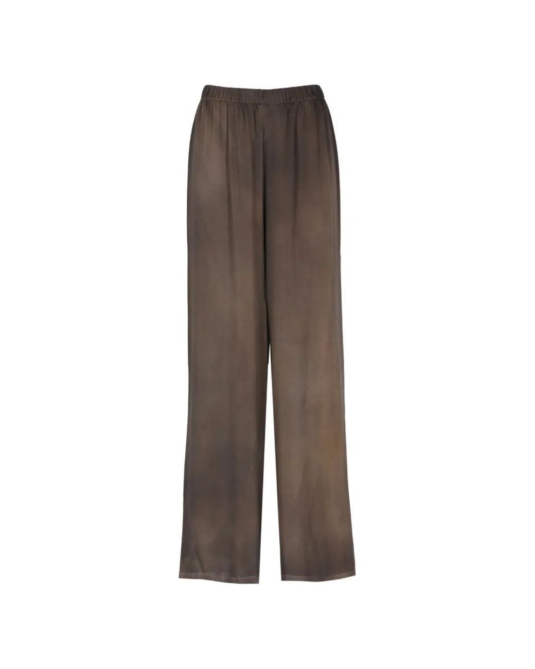 Avant Toi Brown Elastic-Waist Wide-Leg Trousers