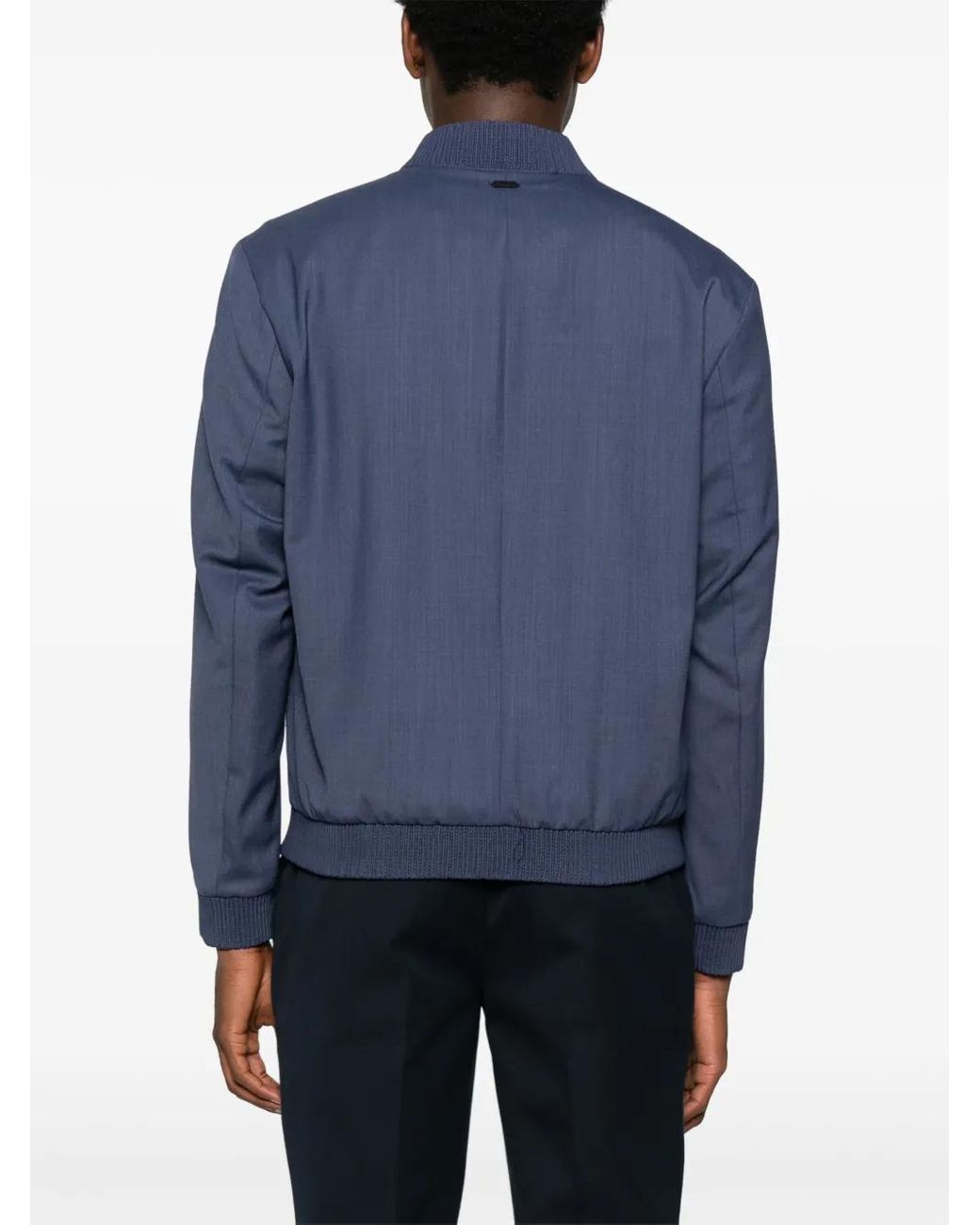 Chaqueta Bómber Con Cremallera Boss de hombre de color Blue