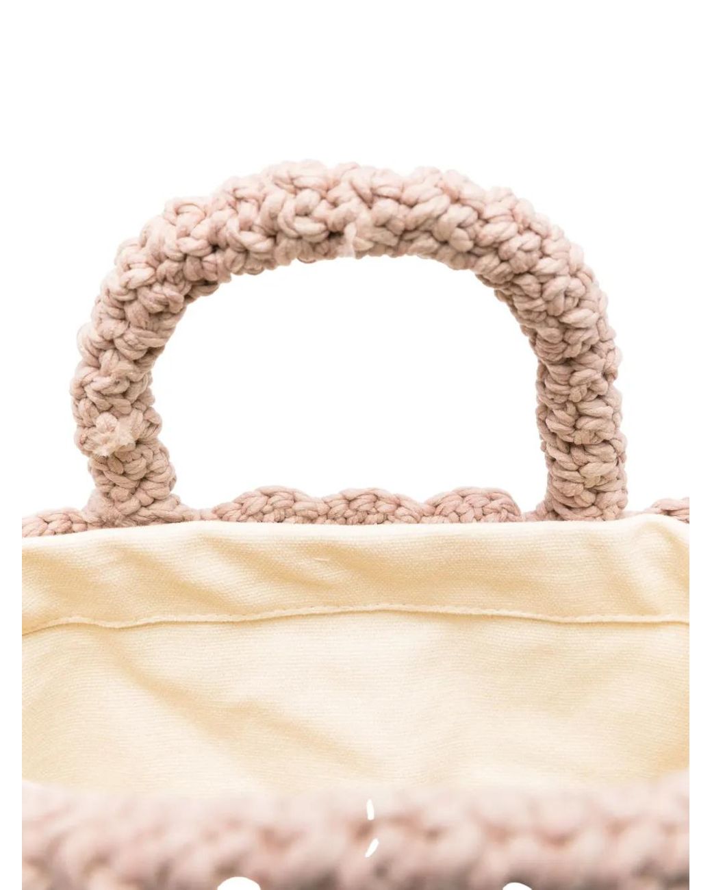 Twinset Pink Bohémienne Crochet Tote Bag