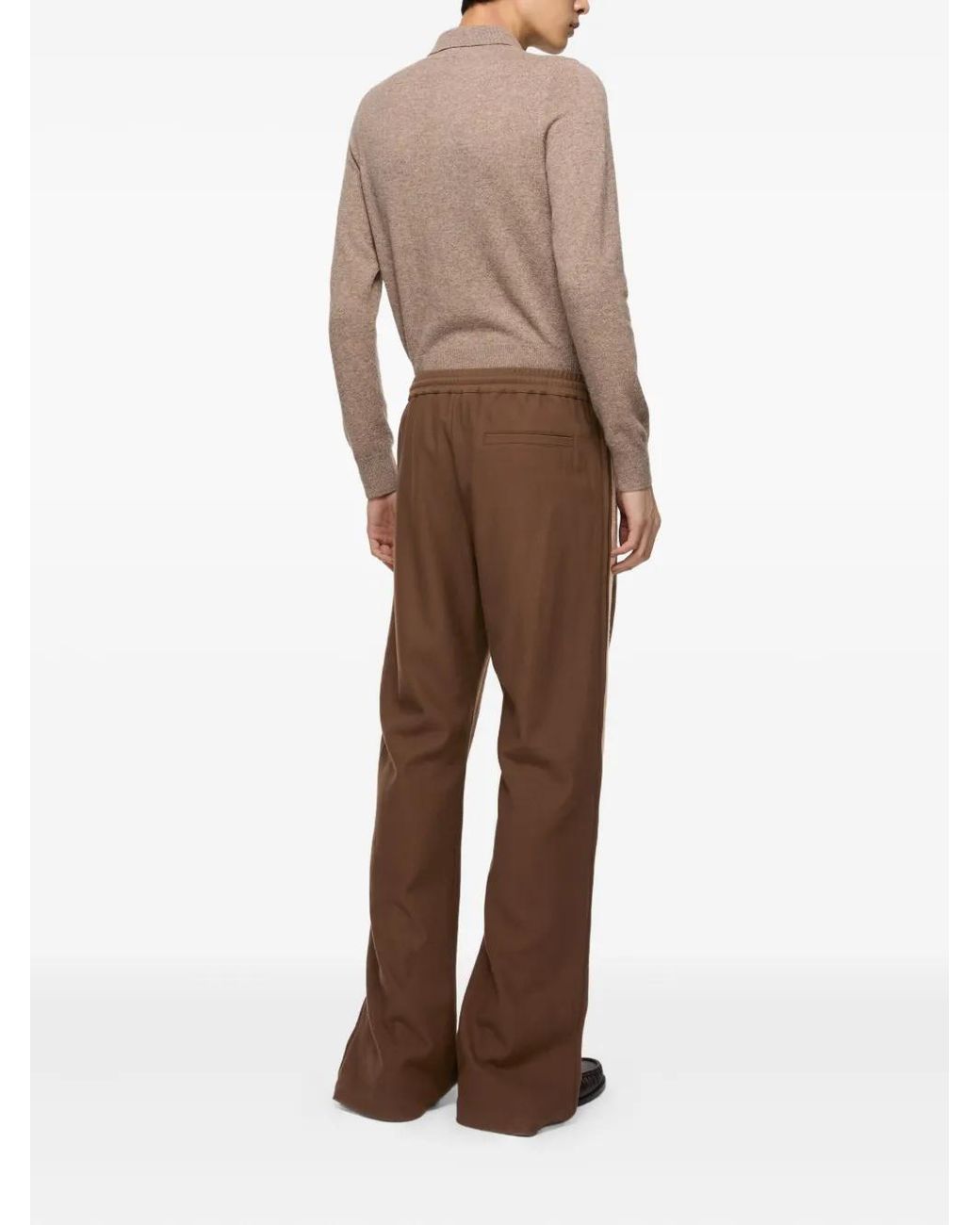 Acne Brown Zip-Up Track Pants for men