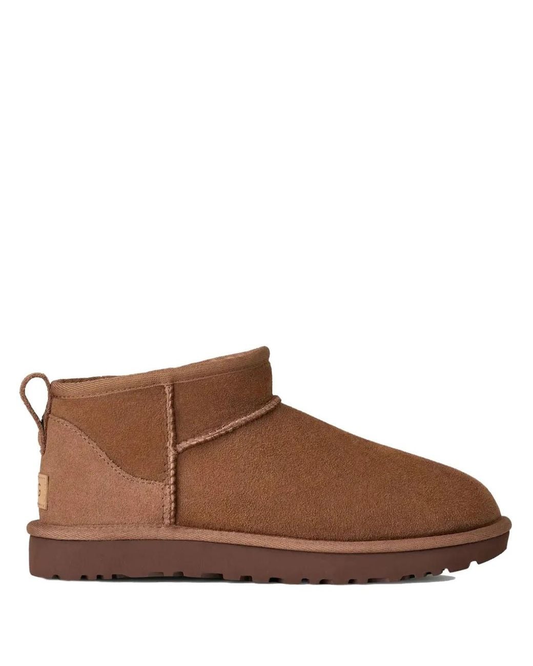 Ugg Brown Classic Ultra Mini Suede Boots For