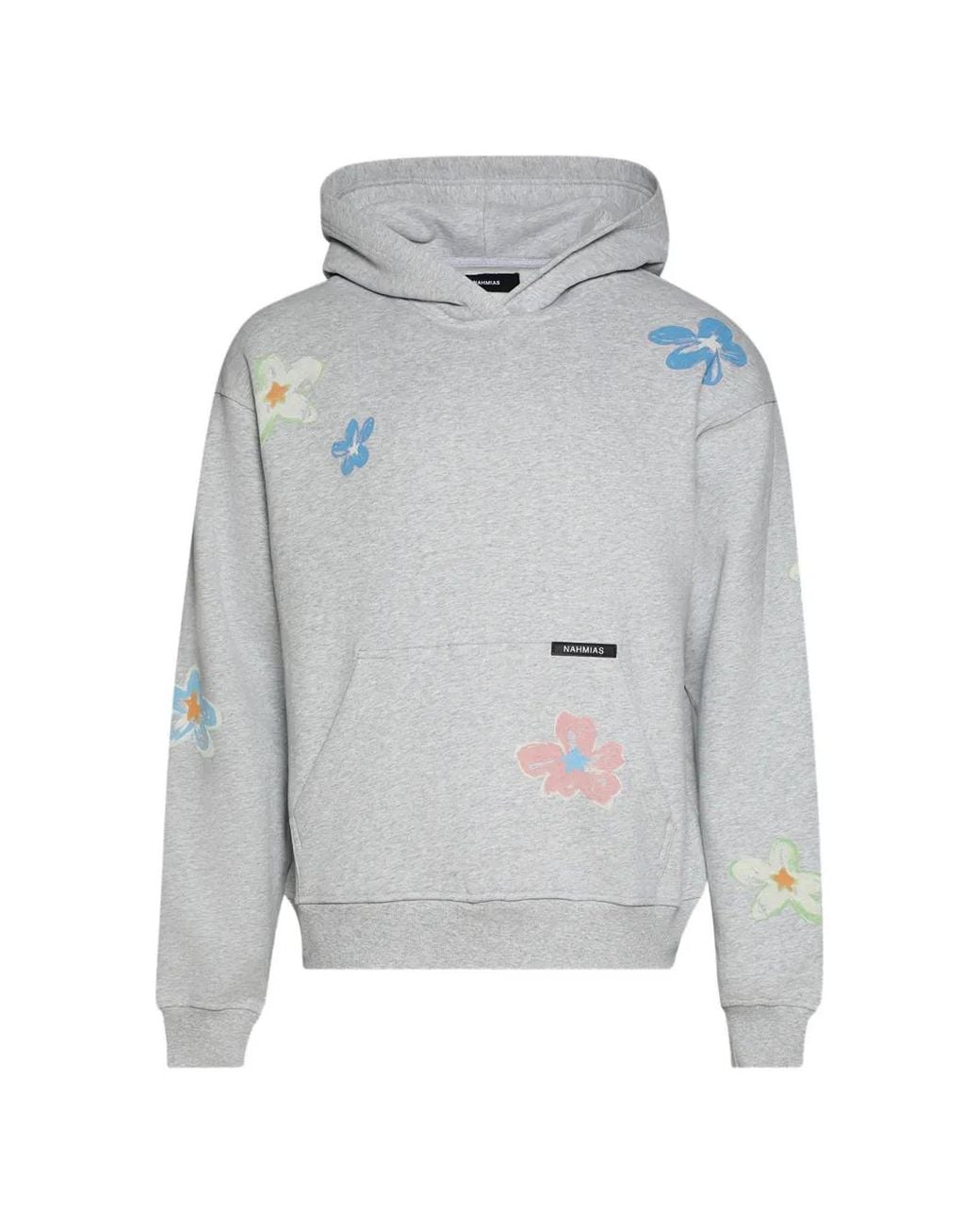 NAHMIAS Gray Super Bloom Floral-Print Hoodie for men