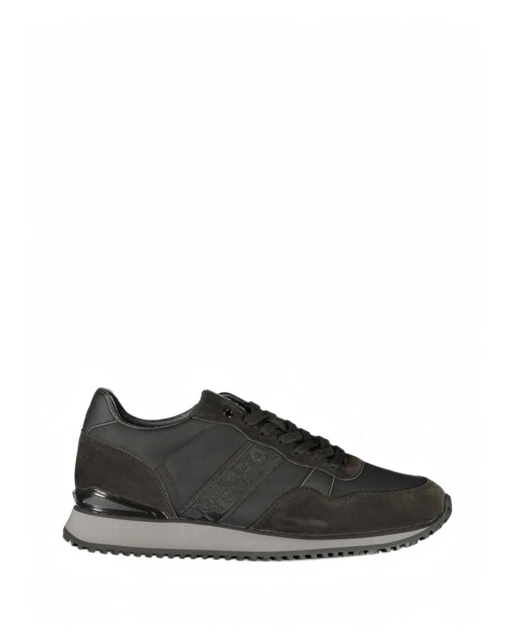 Napapijri Black Cosmos Logo-Tape Panelled Sneakers for men