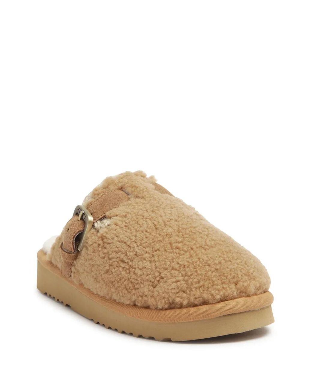 Mou Brown Shearling Leather-Trim Slip-On Slippers