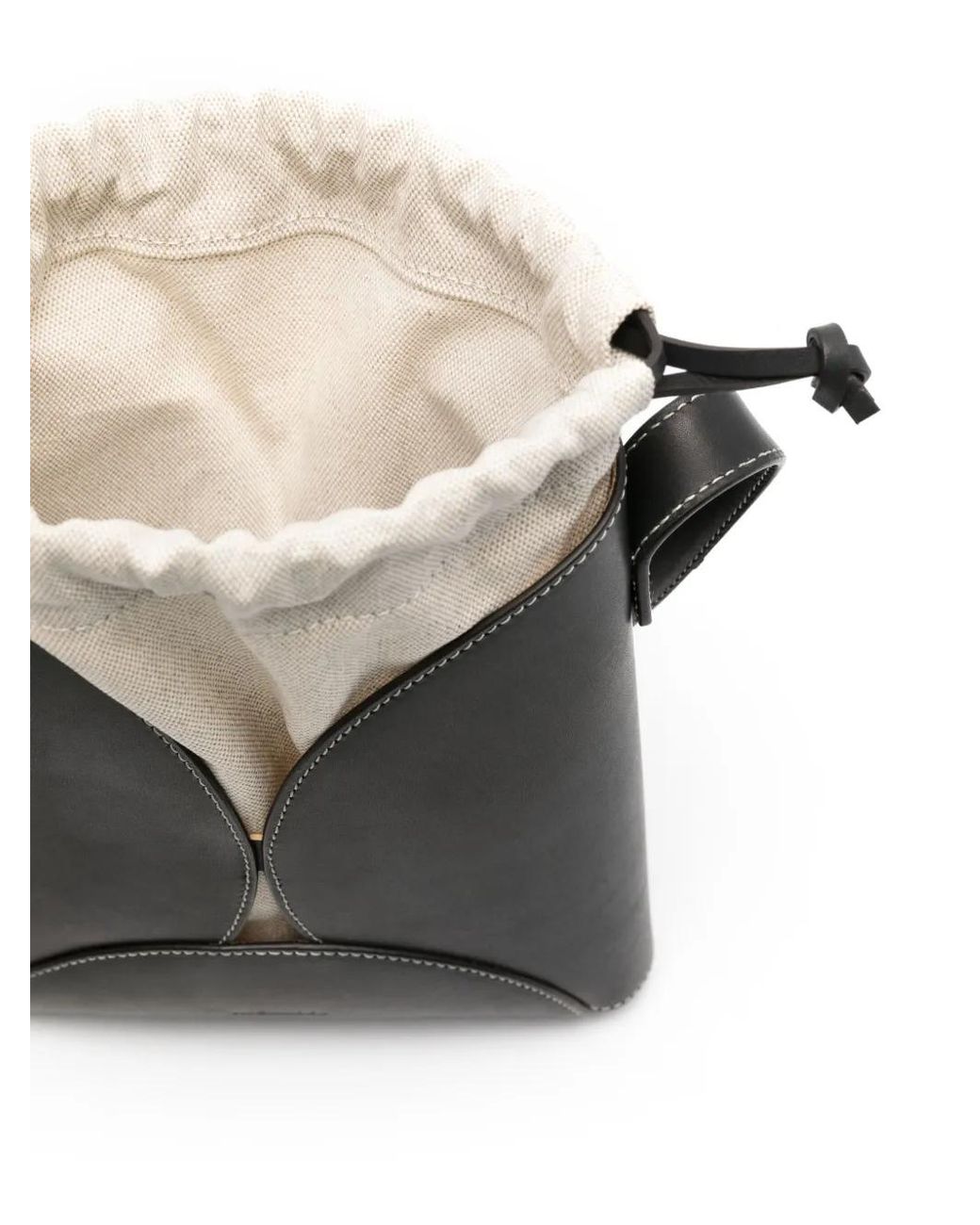 Jil Sander Black Curve Cross Body Bag
