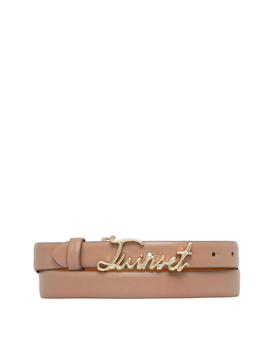 Twinset White Logo-Buckle Belt