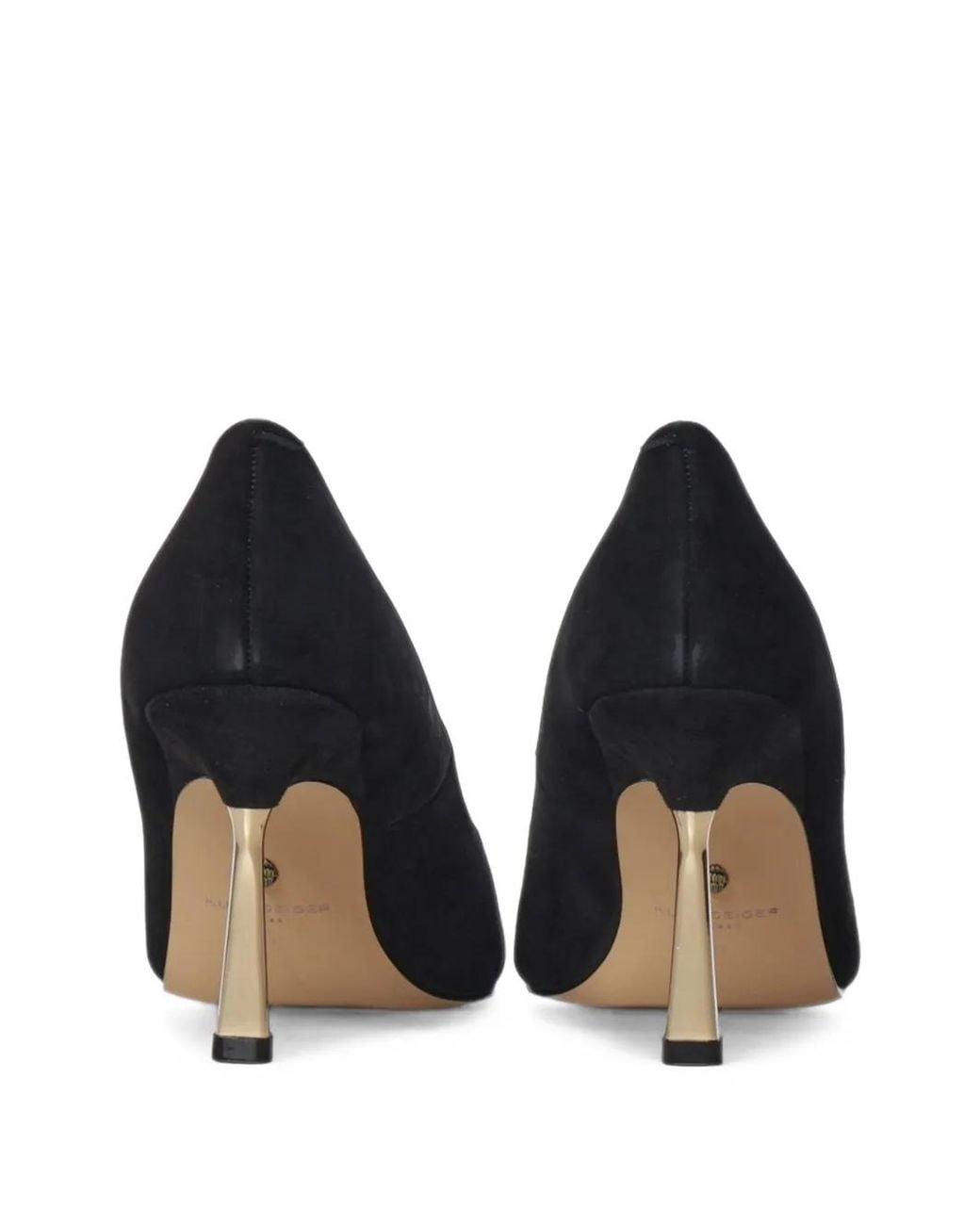 Kurt Geiger Black Pointed-Toe Suede Pumps