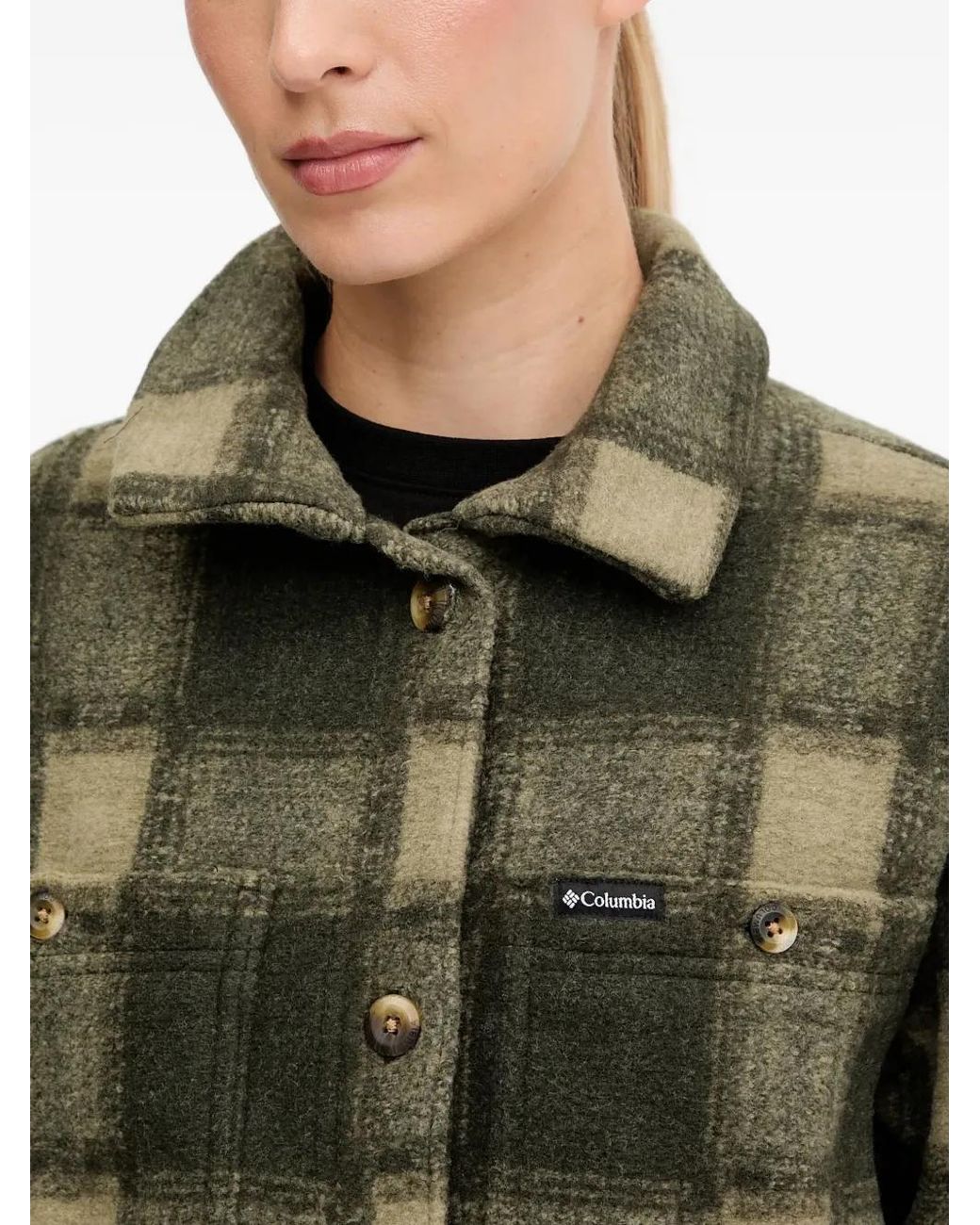 Columbia Green Wildest Venture Check-Pattern Coat
