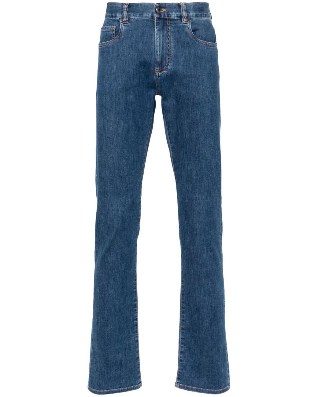 Vaqueros Con Corte Slim Canali de hombre de color Blue