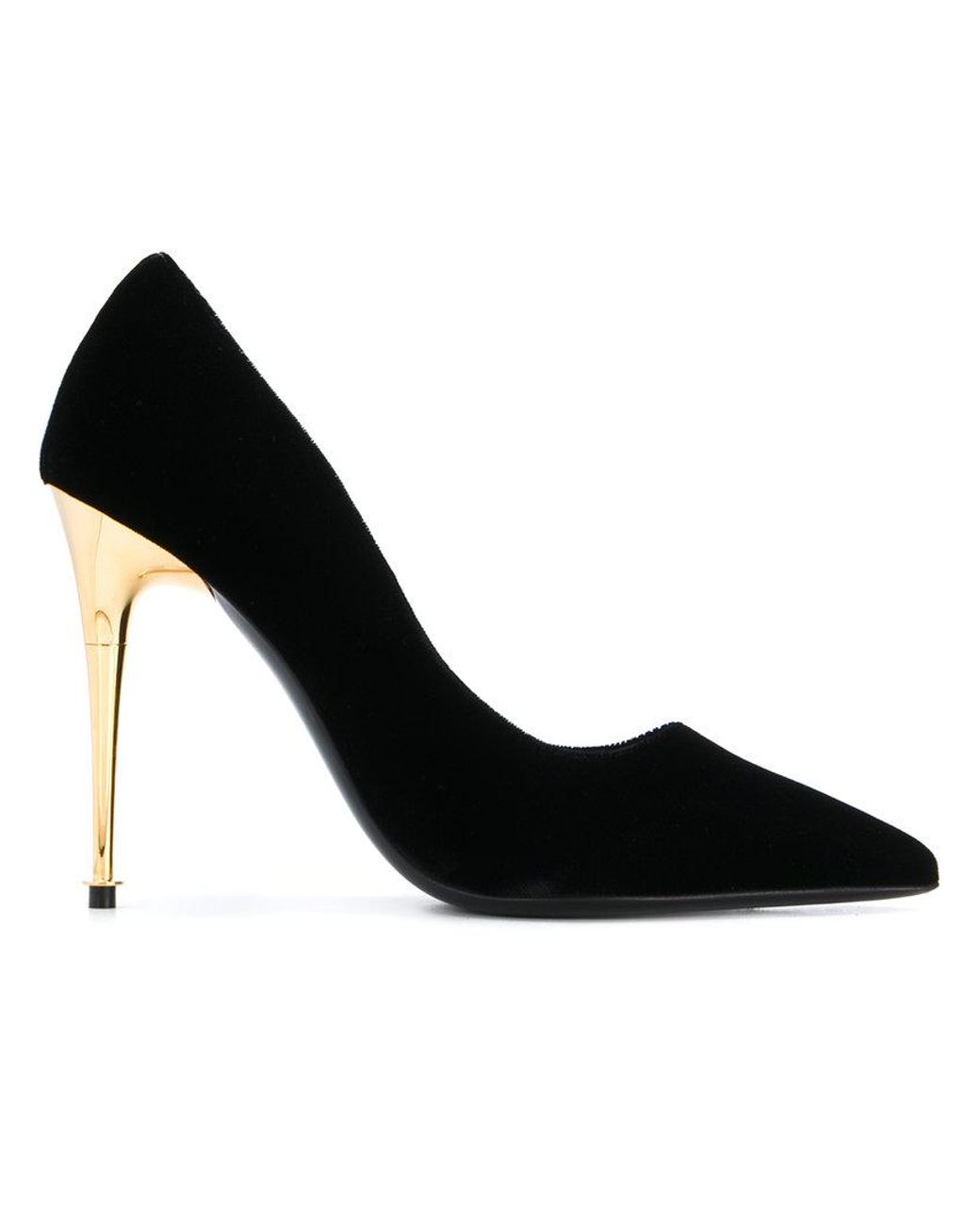 Black and gold high heels 2025