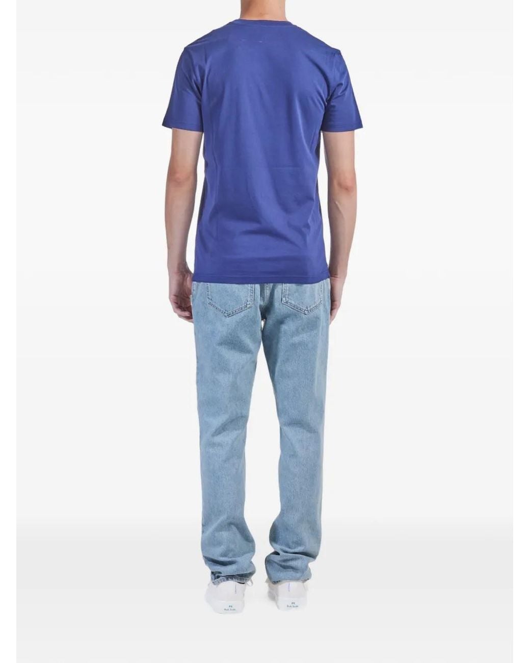 Moschino Blue Couture Milano Logo-Print T-Shirt for men