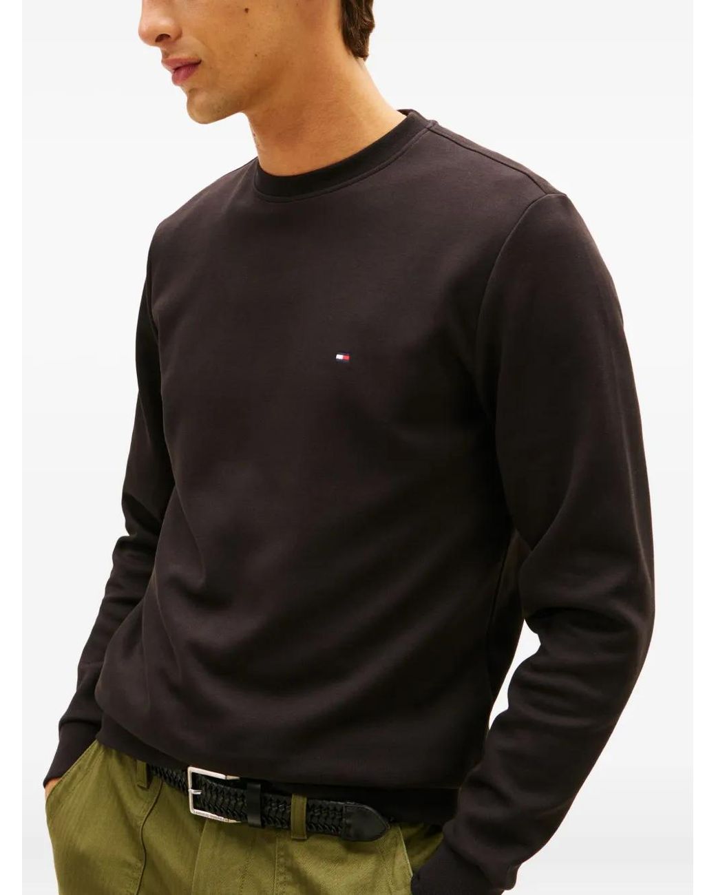 Tommy Hilfiger Pullover Mit Logo-Patch in Black für Herren