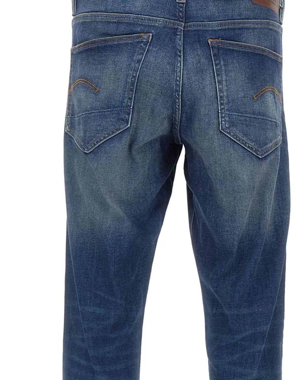 G-Star Blue Logo Patch Jeans for men