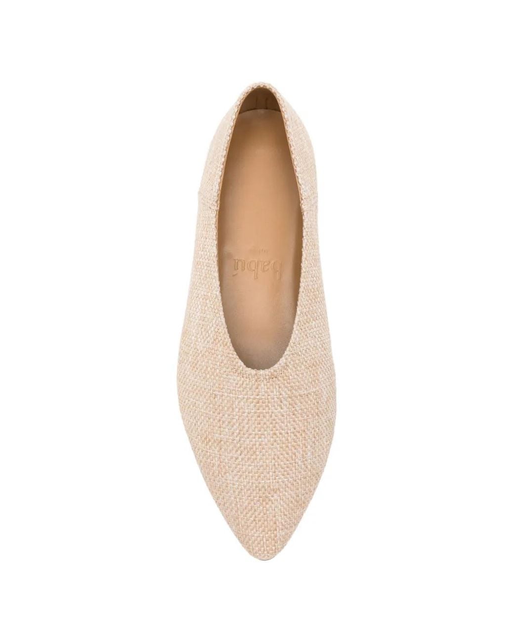 babú Milano Natural Pointed-Toe Ballet Flats