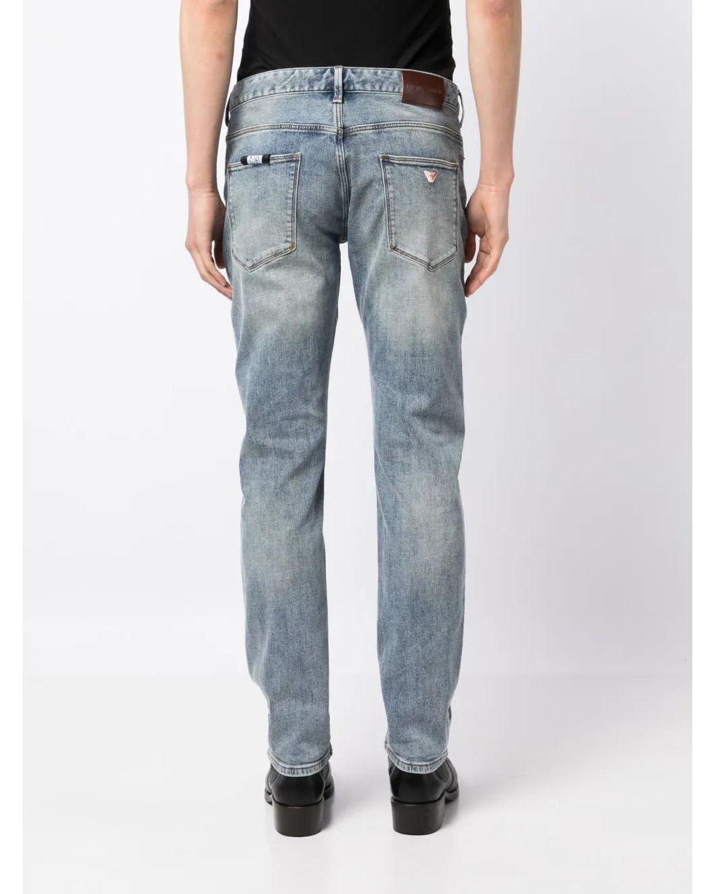Emporio Armani Blue Slim Fit Denim Jeans for men