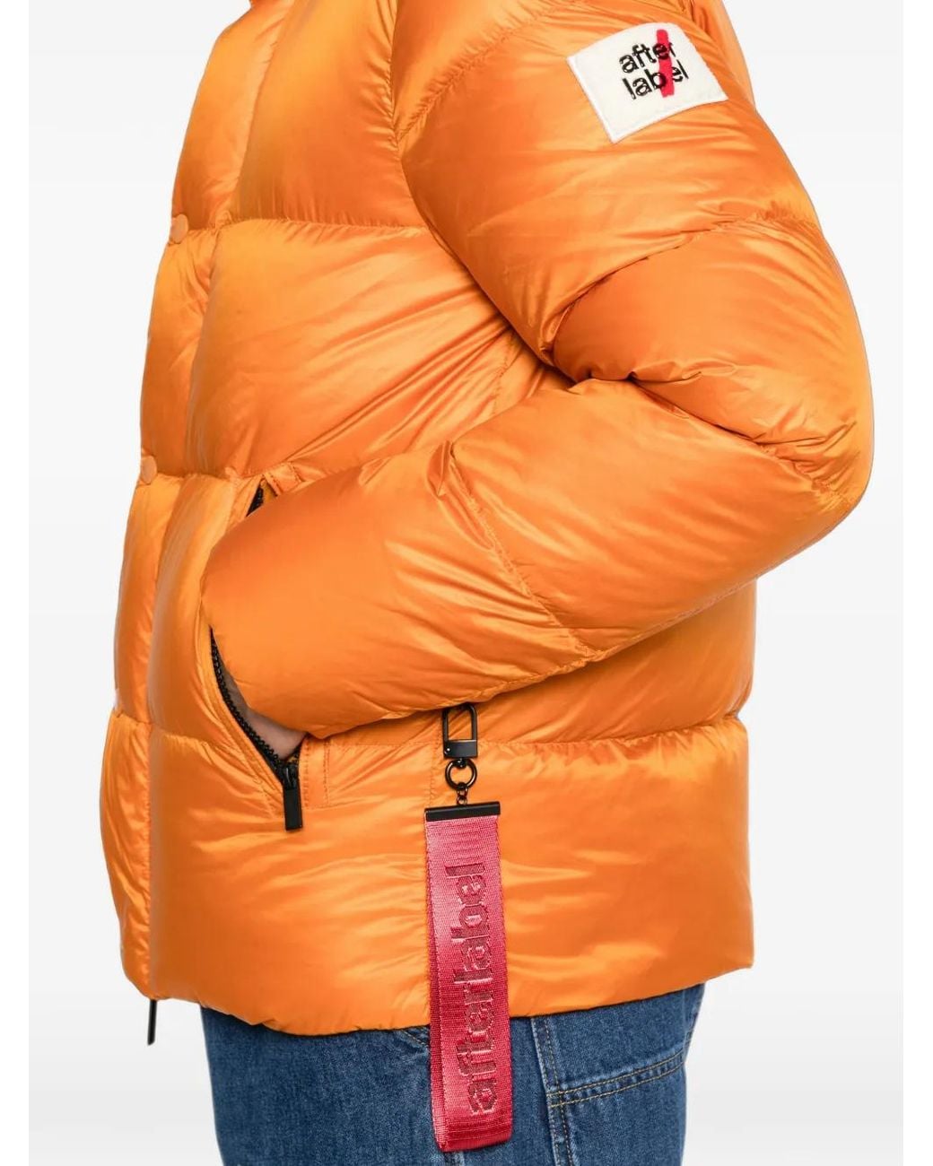 AFTER LABEL Orange Chamonix Quilted Puffer Jacket for men