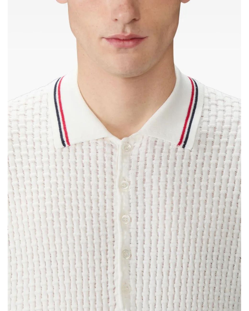 Thom Browne Gestreept Poloshirt in het White voor heren