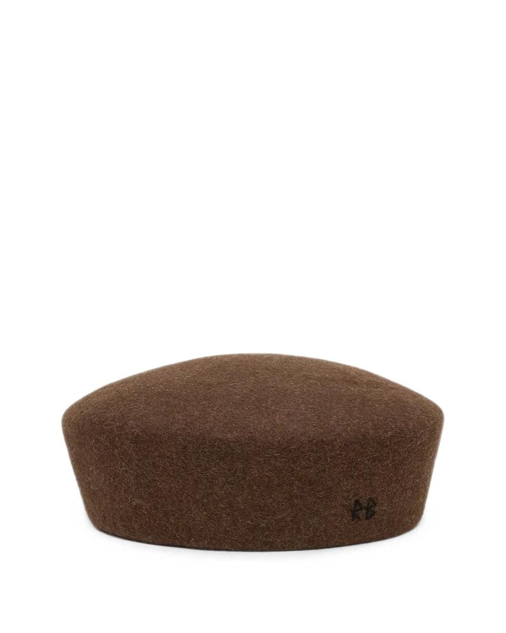 Ruslan Baginskiy Brown Wool-Felt Pillbox Hat