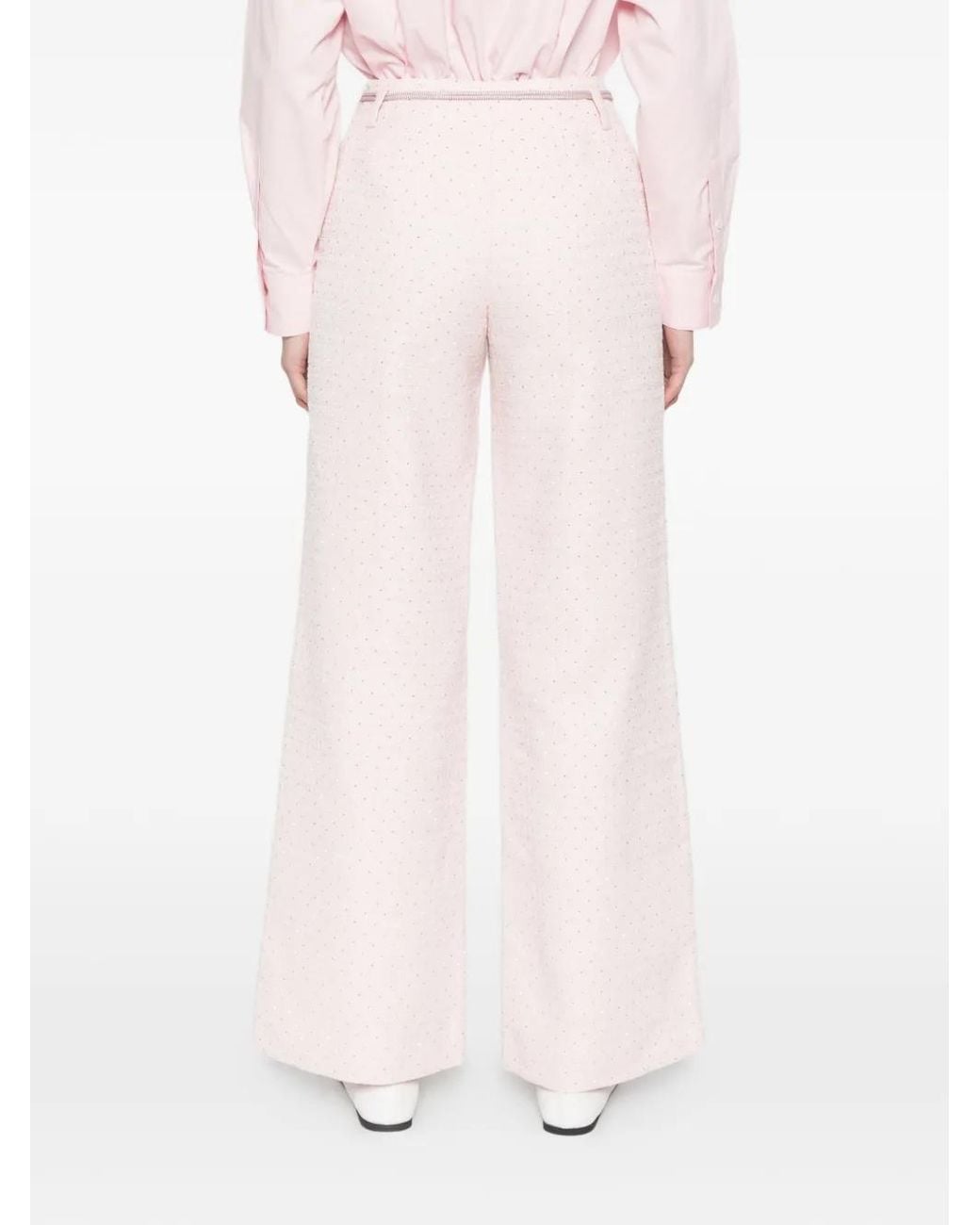 Maje Pink Tweed Trousers