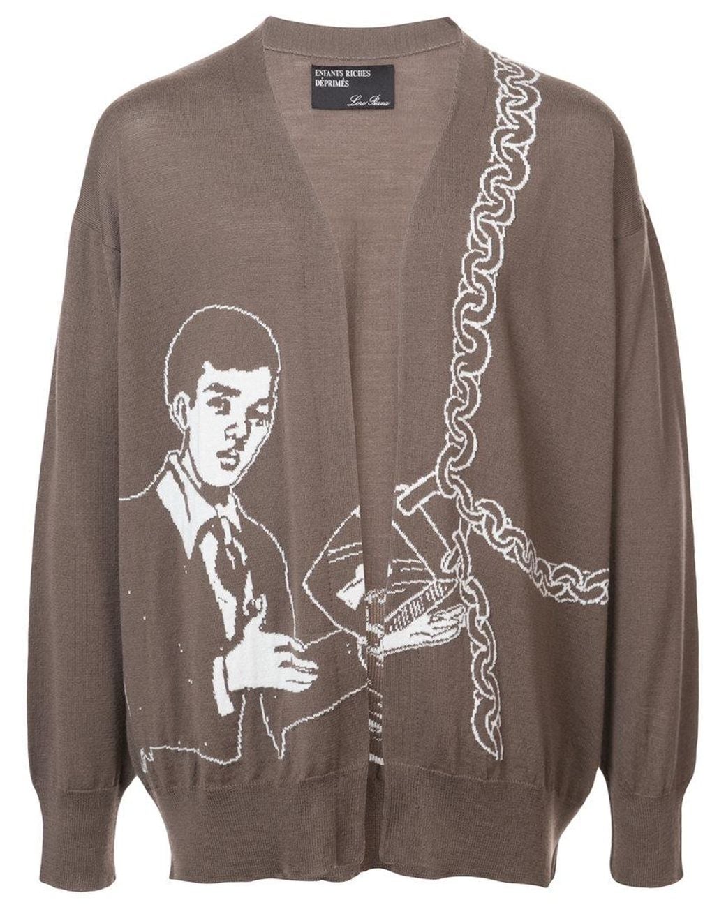 Enfants Riches Deprimes×Loro Piana セーター Enfants Riches Deprimes Loro Piana Boy Knit Cardigan in Brown for