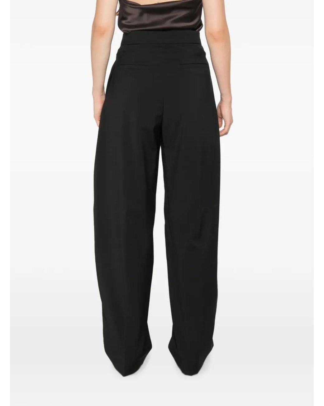 Sportmax Black Spxzorro Pleated Trousers