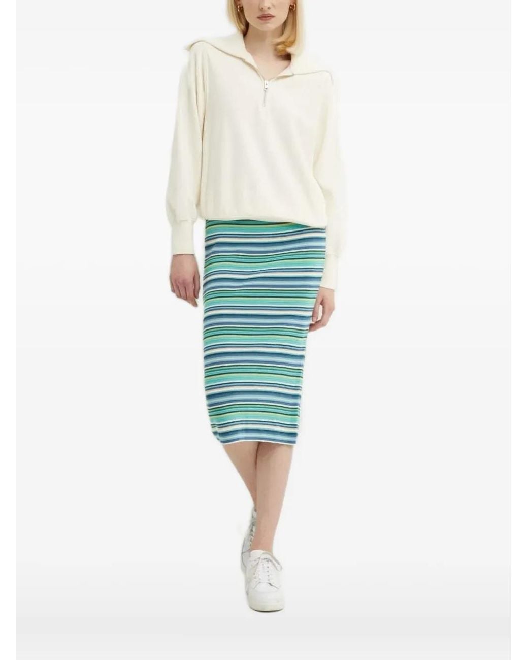Gant Blue Half-Zip Collar Sweatshirt