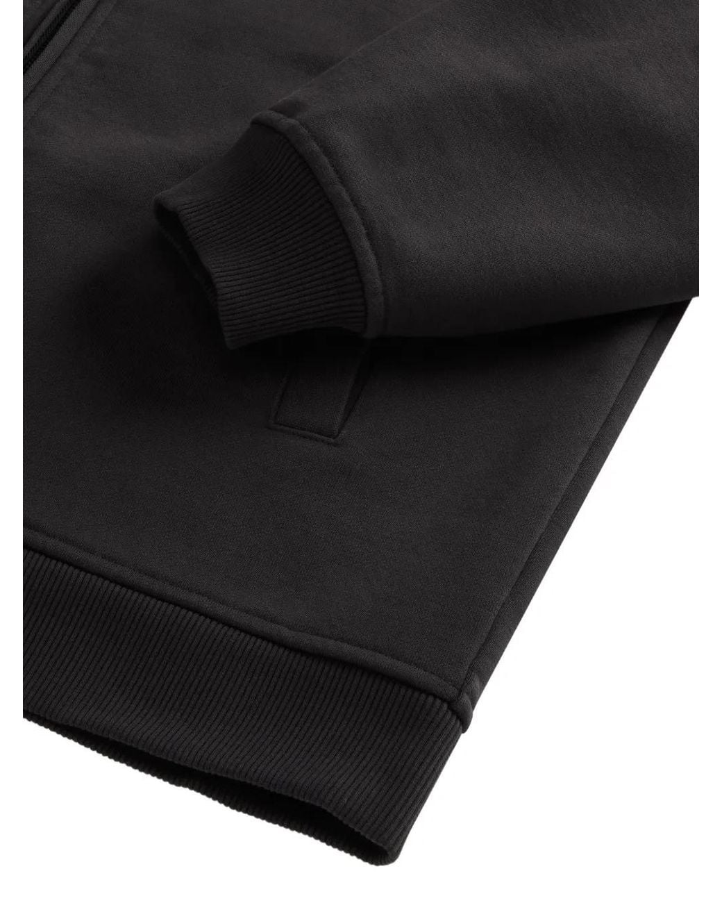 Woolrich Black Hoodie Zippé À Imprimé Graphique for men