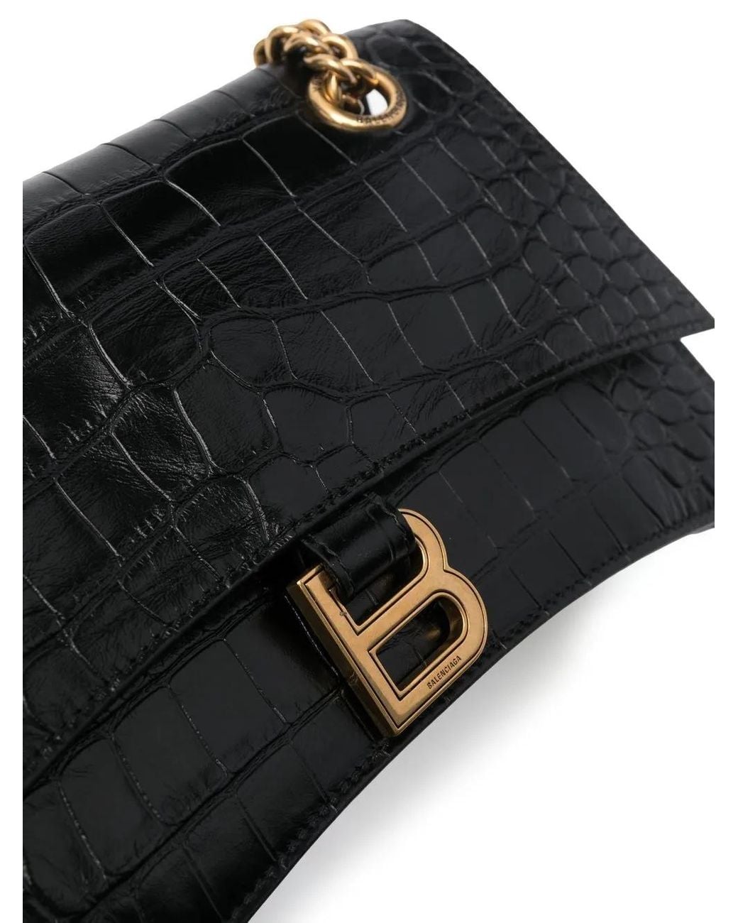 Balenciaga Black Crush Chain Small Leather Shoulder Bag