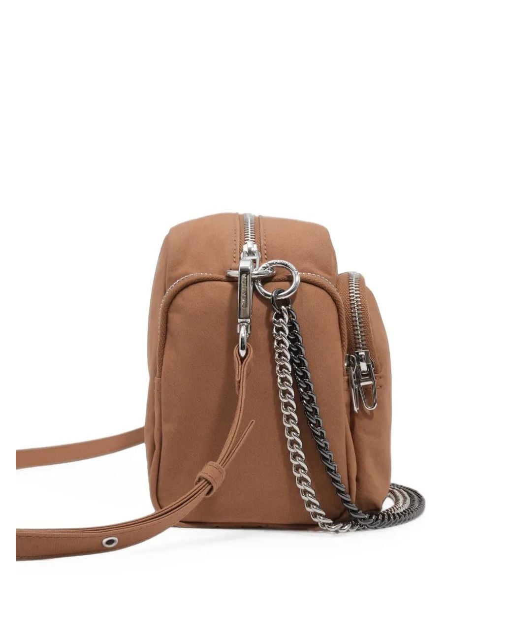 Bimba Y Lola Brown Grand Sac À Bandoulière À Poche En Coton Clair