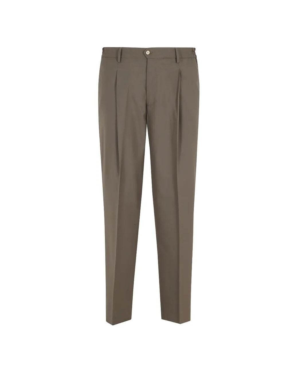 Briglia 1949 Gray Pleated-Front Trousers for men