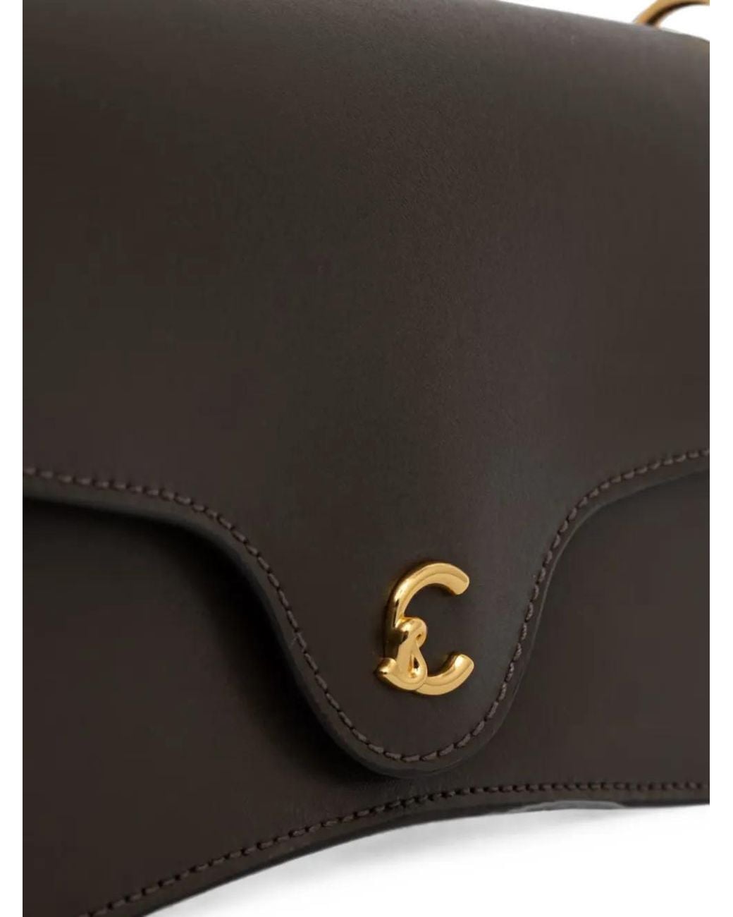 Coccinelle Black C-Me Logo-Plaque Shoulder Bag