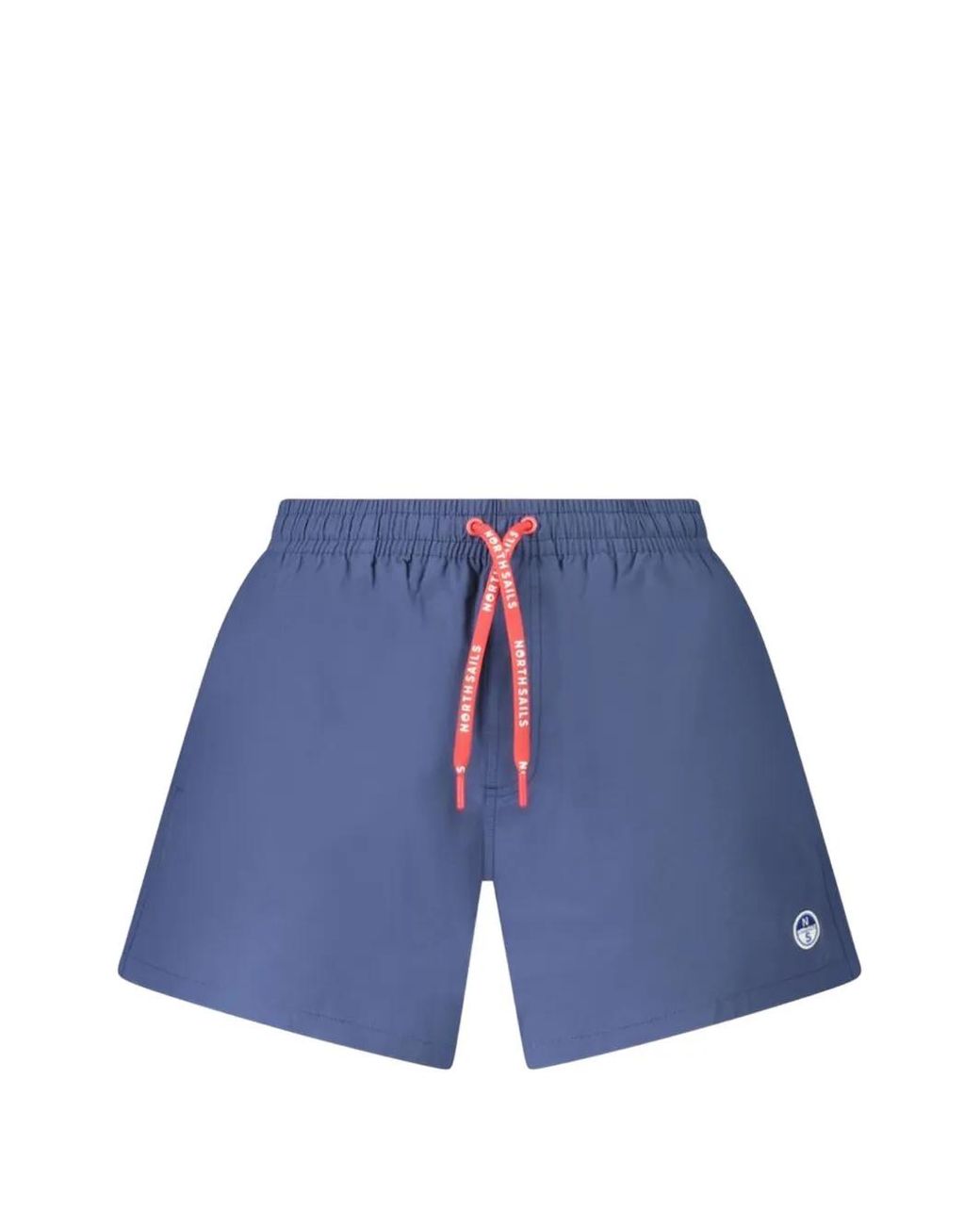 North Sails Blue Logo-Patch Drawstring Swim Shorts for men