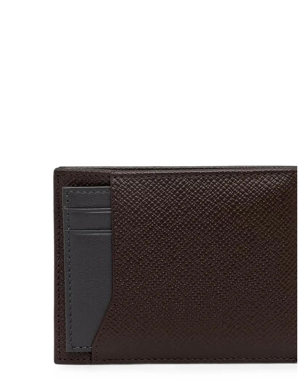 Guess Brown Logo-Plaque Bi-Fold Wallet for men