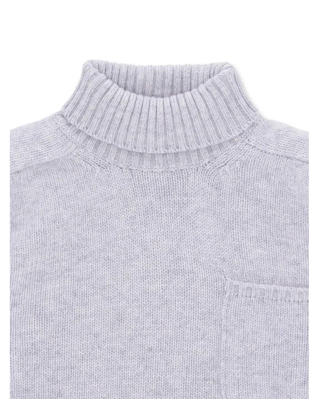 Fortela White Turtleneck Sweater for men