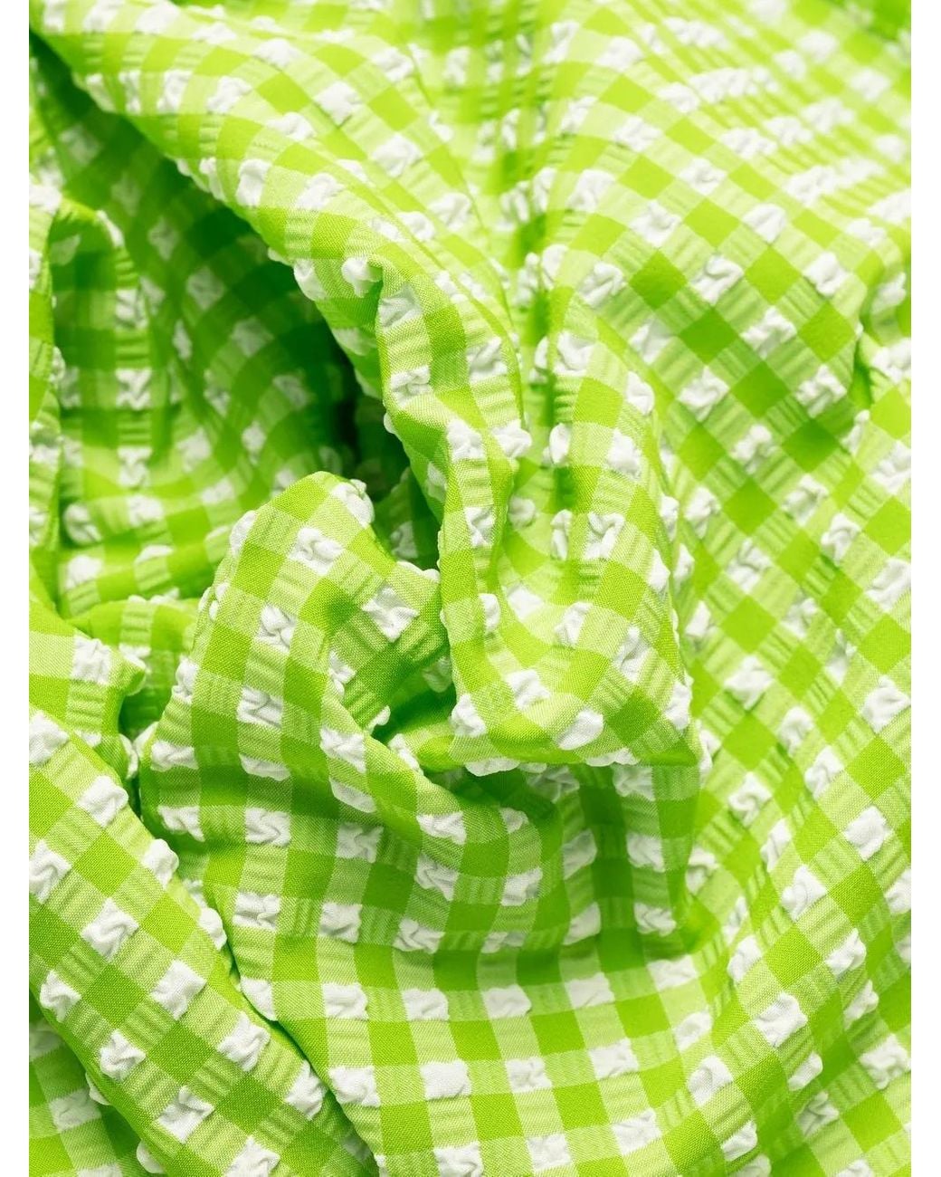 MSGM Green Schlaghose Mit Karomuster