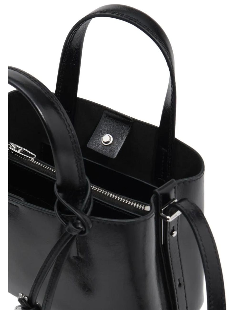 Bimba Y Lola Black Small Chihuahua Tote Bag Leather