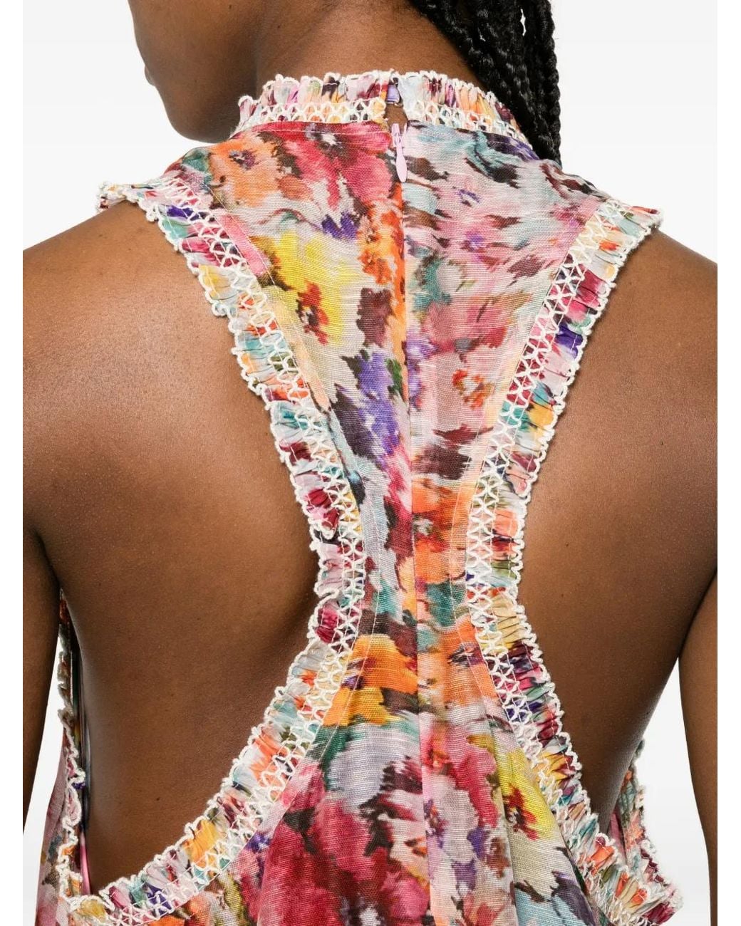 Zimmermann White Luna Printed Mini Dress