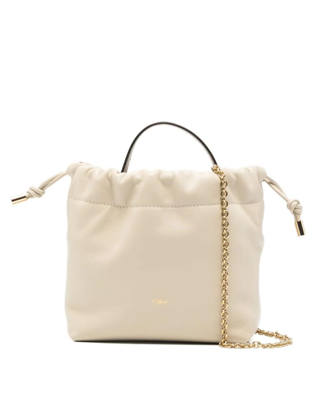 Chloé Natural Chloé Icons Mini Leather Crossbody Bag