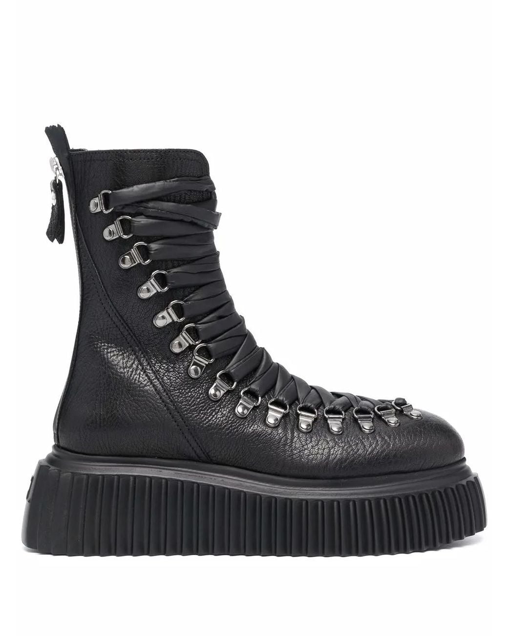 Agl Attilio Giusti Leombruni Black Dromo Lace-Up Boots