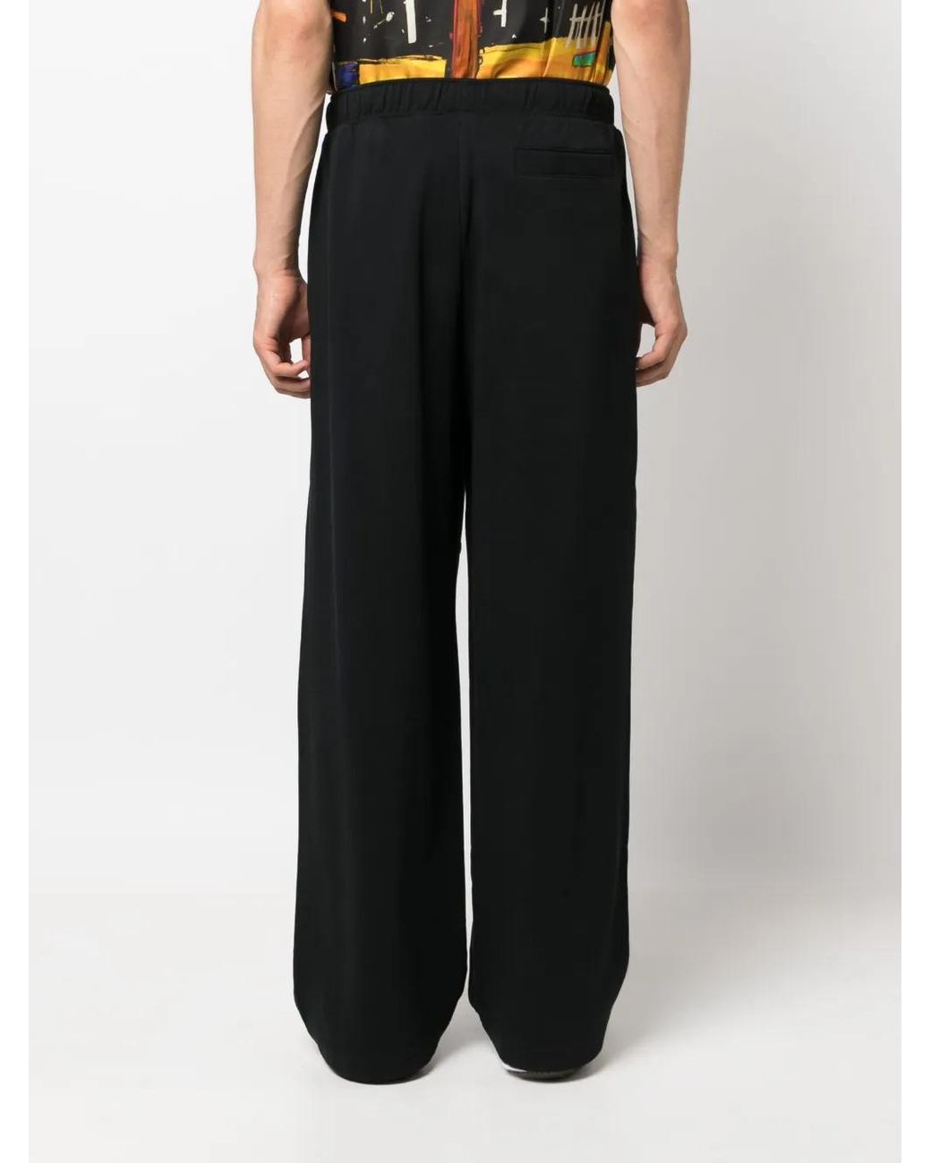 Palm Angels Black I Love Pa Wide-Leg Track Pants for men